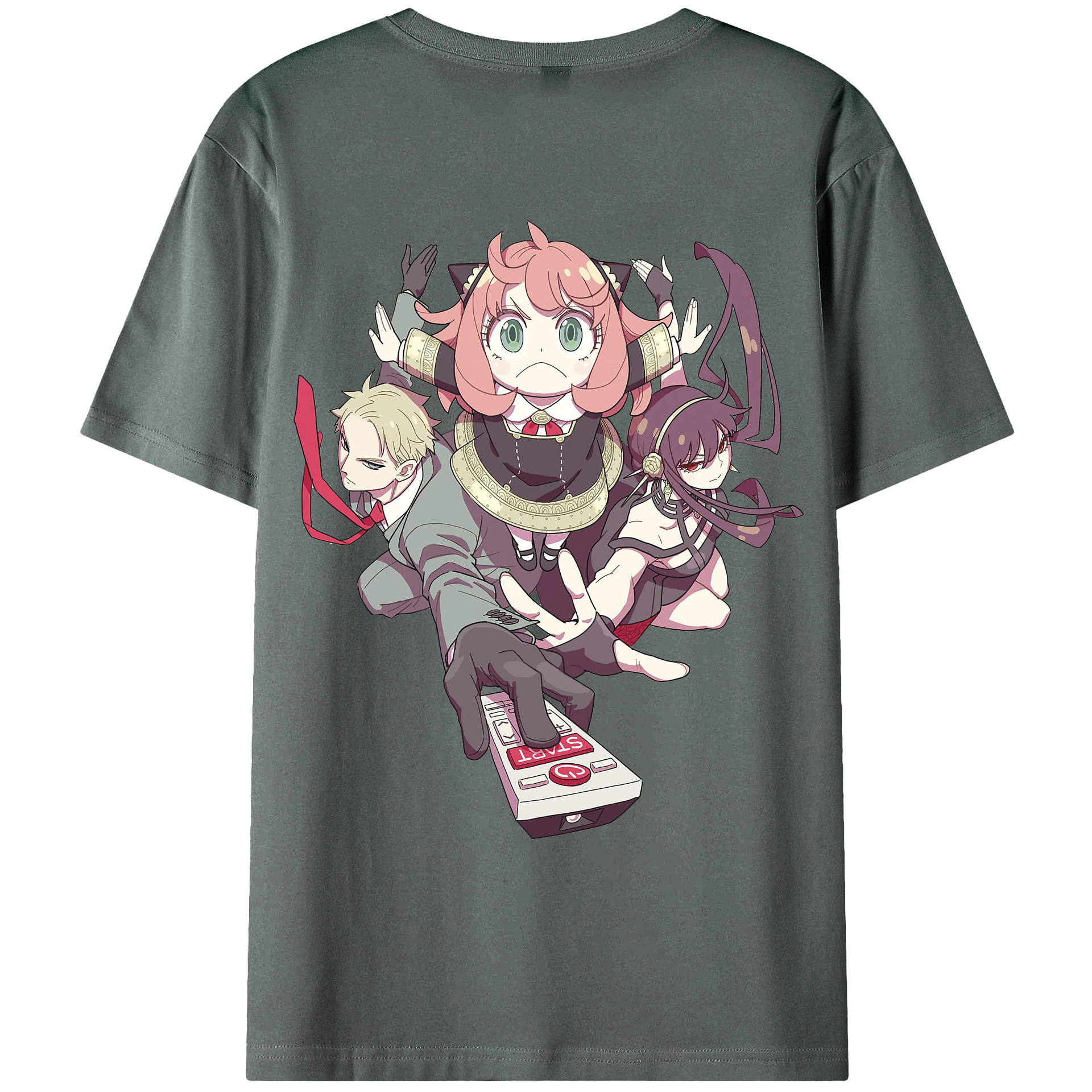 （画像用） SPY×FAMILY间谍家家酒 綿100％ メンズ半袖Tシャツ（バックプリント） 通気性
